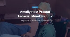 Prostat Büyümesinde Ameliyatsız Tedavi Mümkün mü?