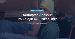 Sertleşme Sorunu: Psikolojik mi Fiziksel mi? Ayrım Nasıl Yapılır?